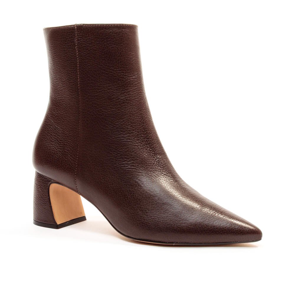 Bota Couro Marrom Cano Curto Cecconello 2627001-3 Bordô 2