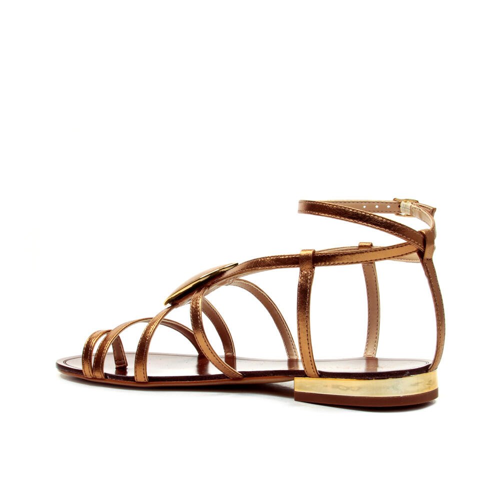 Sandália Rasteira Couro Bronze Cecconello 2724005-5 Bronze 4