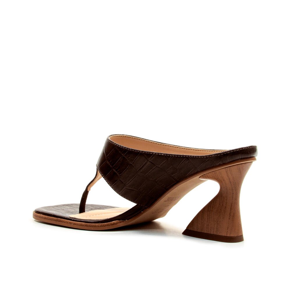 Tamanco Couro Marrom Salto Médio Cecconello 2747002-2 Marrom 4