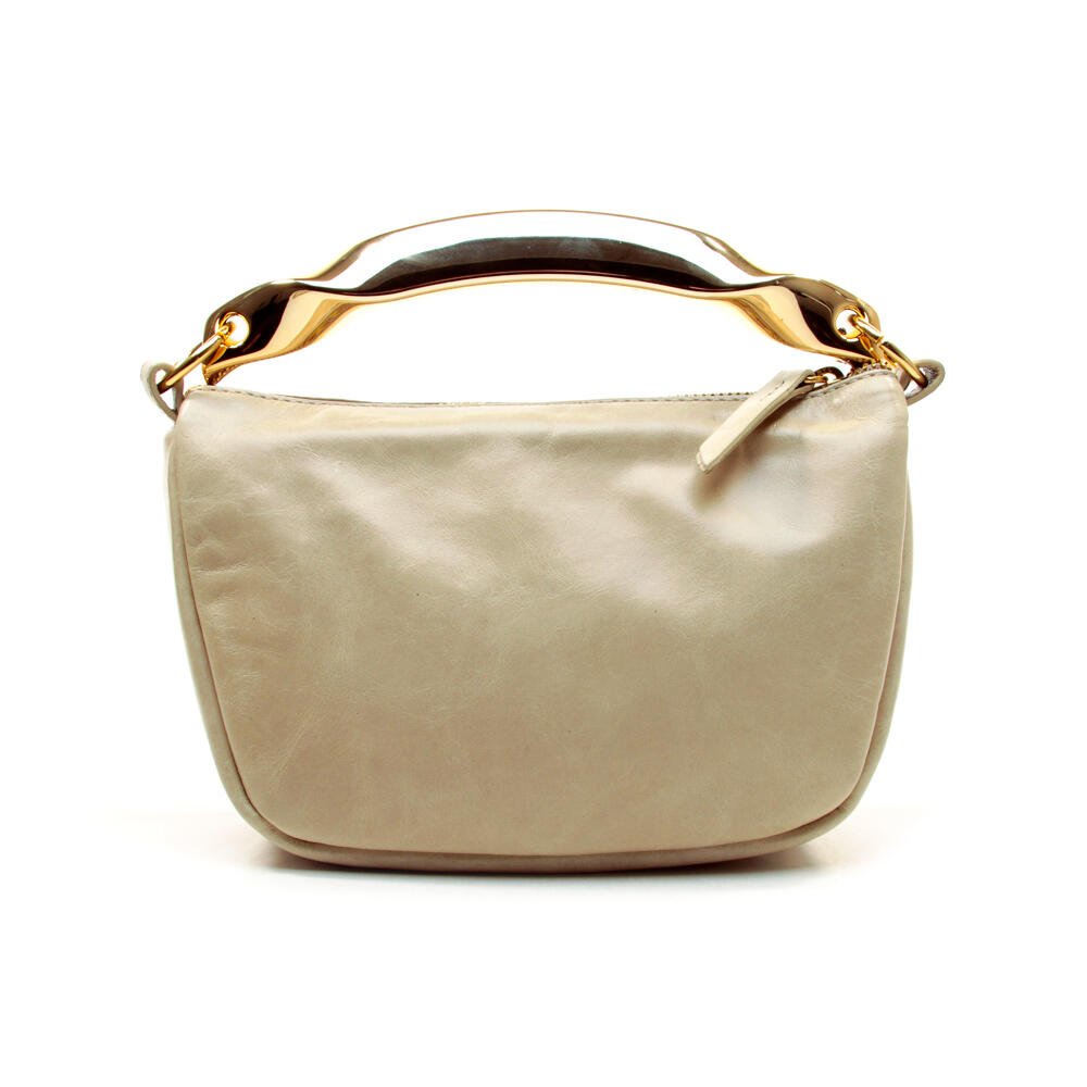 Bolsa Couro Off White Cecconello C2620-4 Off White/Dourado 4