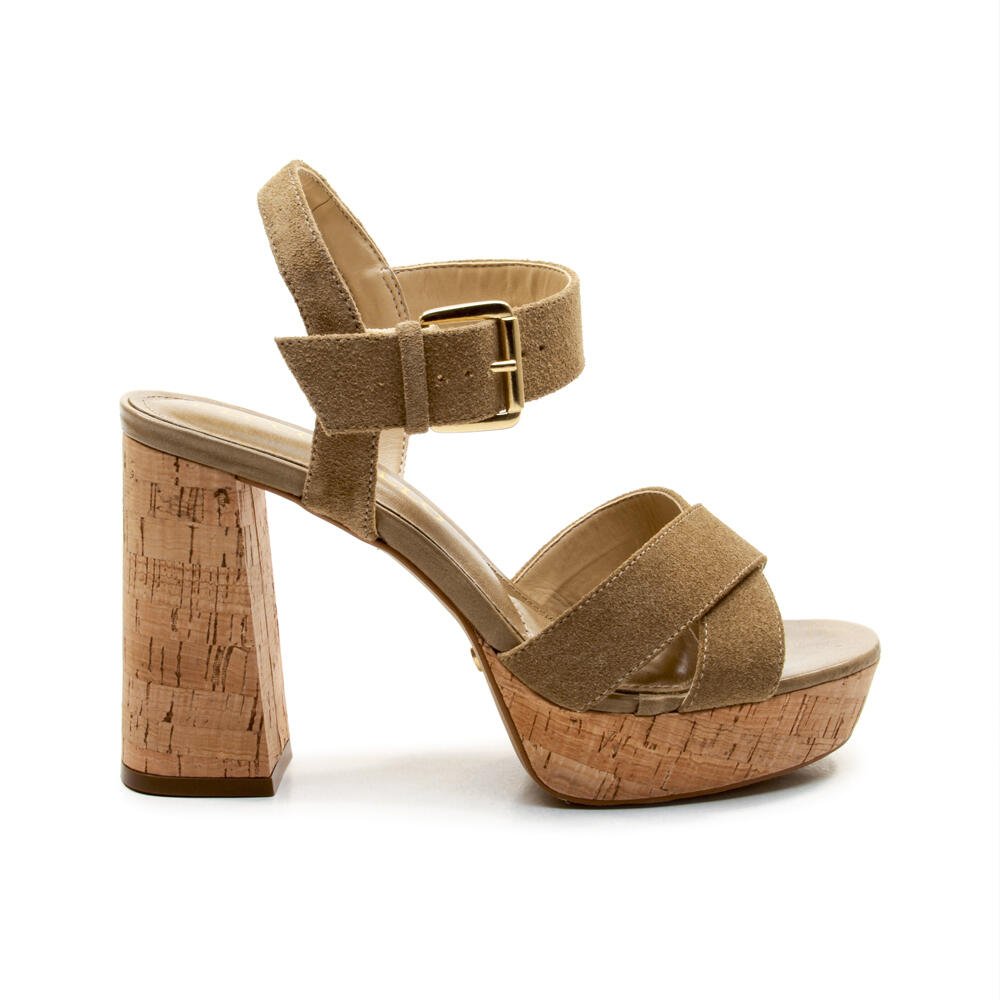 Sandália Couro Nude Plataforma Cecconello 2809002-2