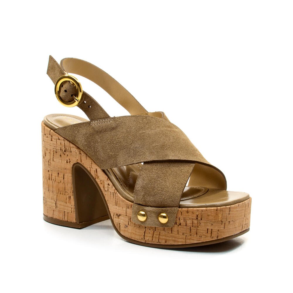 Sandália Plataforma Couro Nude Cecconello 2741007-4 Bege 3