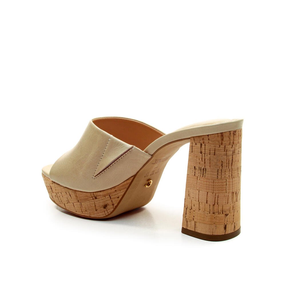 Tamanco Couro Bege Plataforma Cecconello 2809004-1 Bege 3