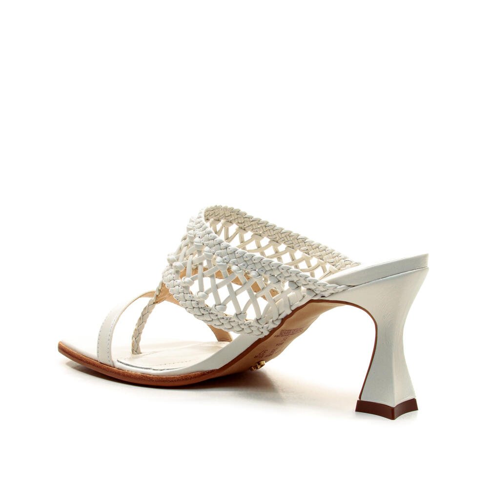 Tamanco Couro Branco Salto Médio Cecconello 2719003-3 Branco 3