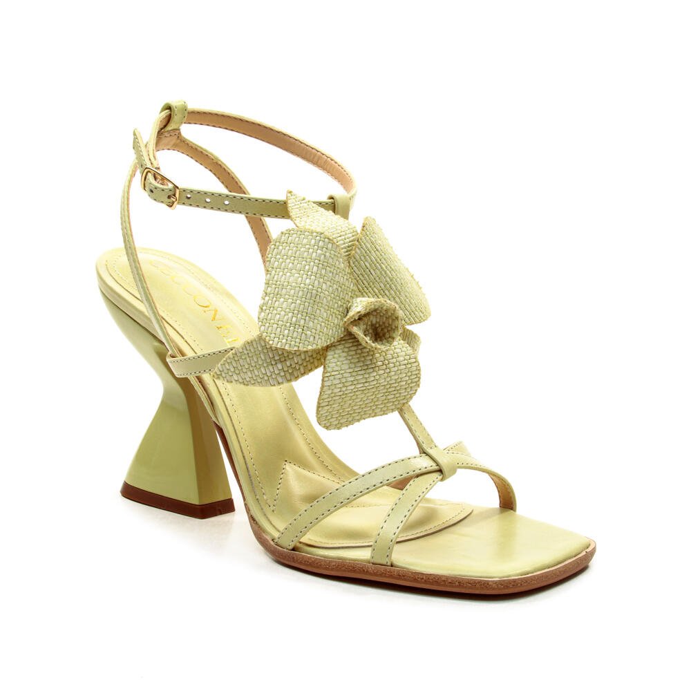 Sandália Couro Verde Salto Alto Cecconello 2718009-2 Verde 3