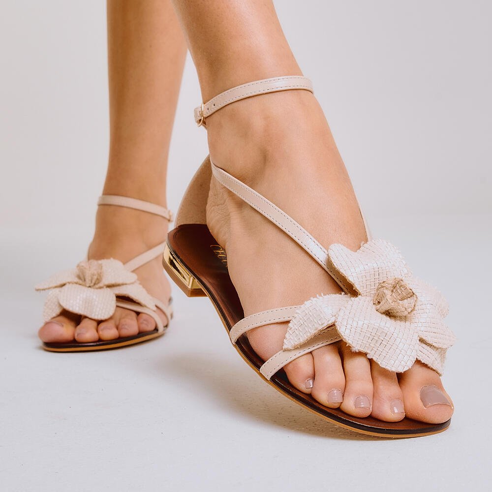 Rasteira Couro Off White Cecconello 2724013-1 Branco 2