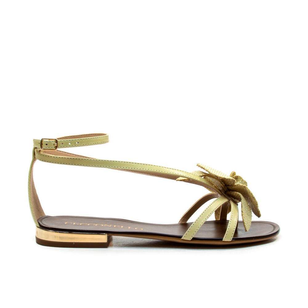 Rasteira Couro Verde Cecconello 2724013-2