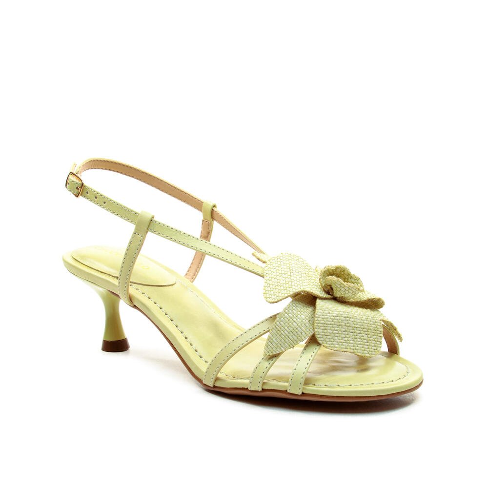 Sandália Couro Verde Salto Baixo Cecconello 2763004-3 Verde 2