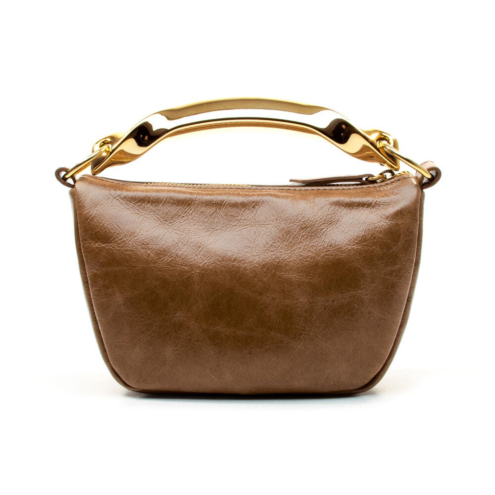 Bolsa Couro Marrom Cecconello C2620-6 Marrom/Dourado 5