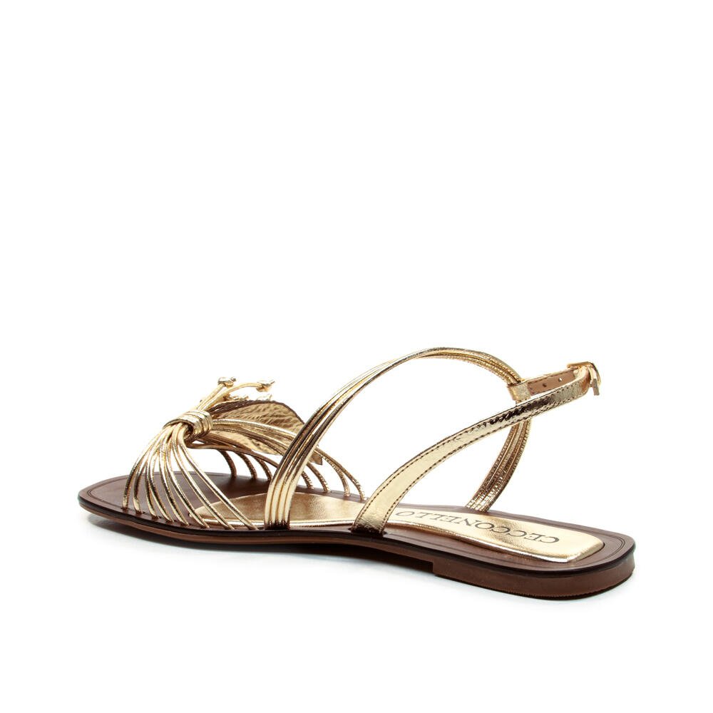 Rasteira Couro Ouro Light Cecconello 2787002-3 Ouro Light 4