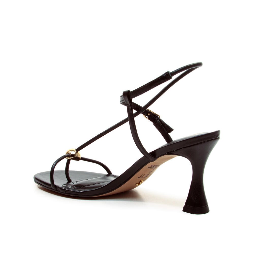 Sandália Couro Preto Salto Médio Cecconello 2796001-1 Preto 4