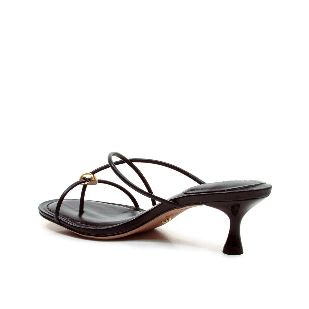 Tamanco Couro Preto Salto Baixo Cecconello 2763003-1 Preto 4