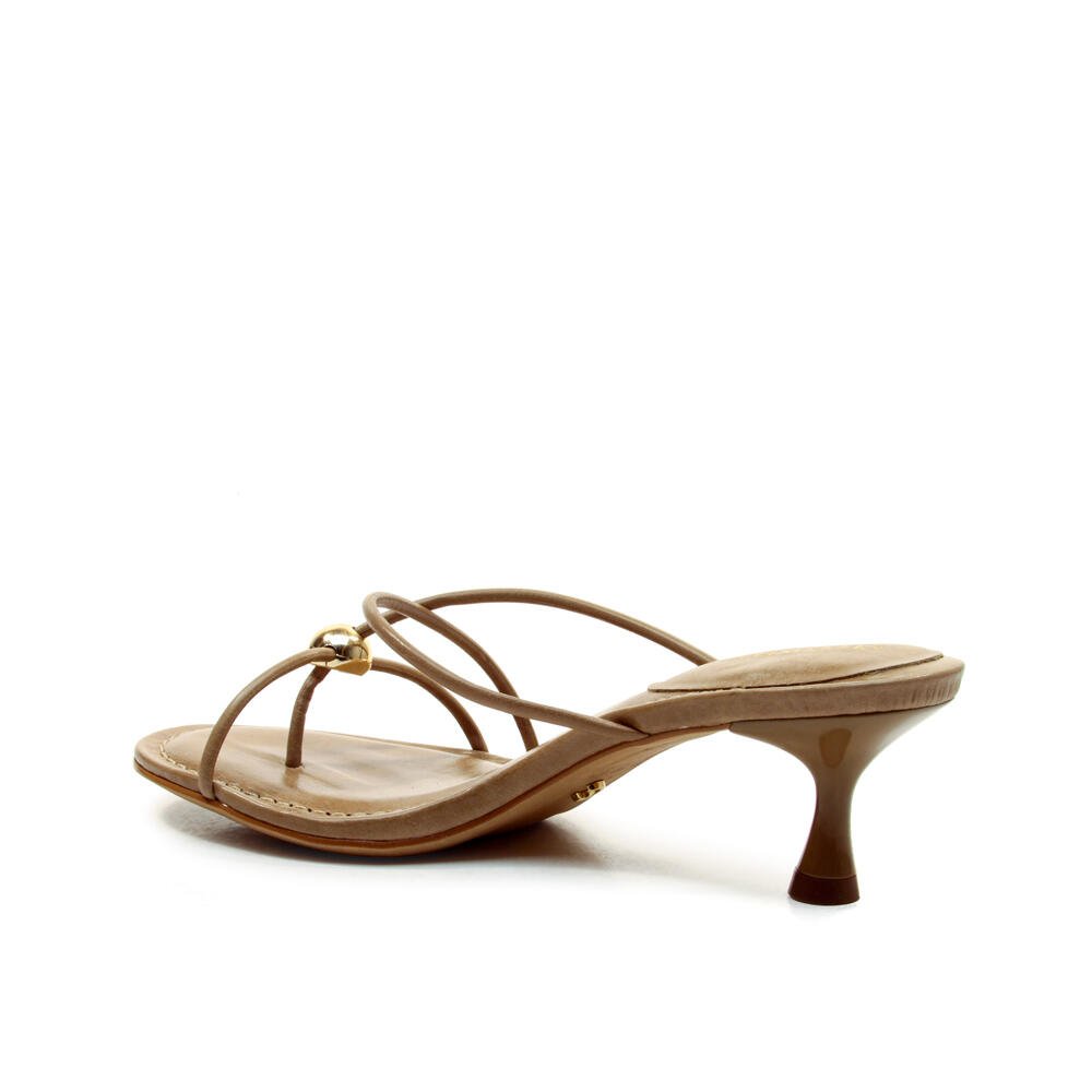 Tamanco Couro Nude Salto Baixo Cecconello 2763003-3 Nude 4