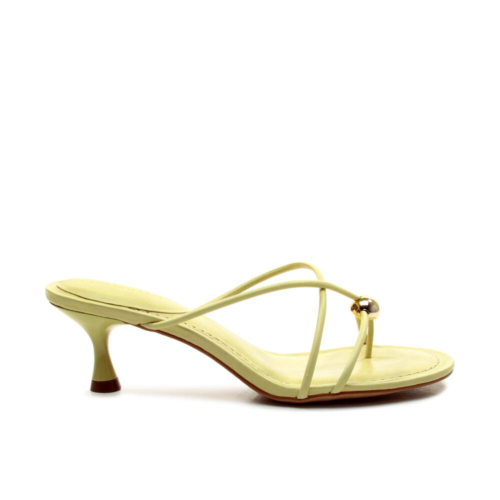 Tamanco Couro Verde Salto Baixo Cecconello 2763003-4