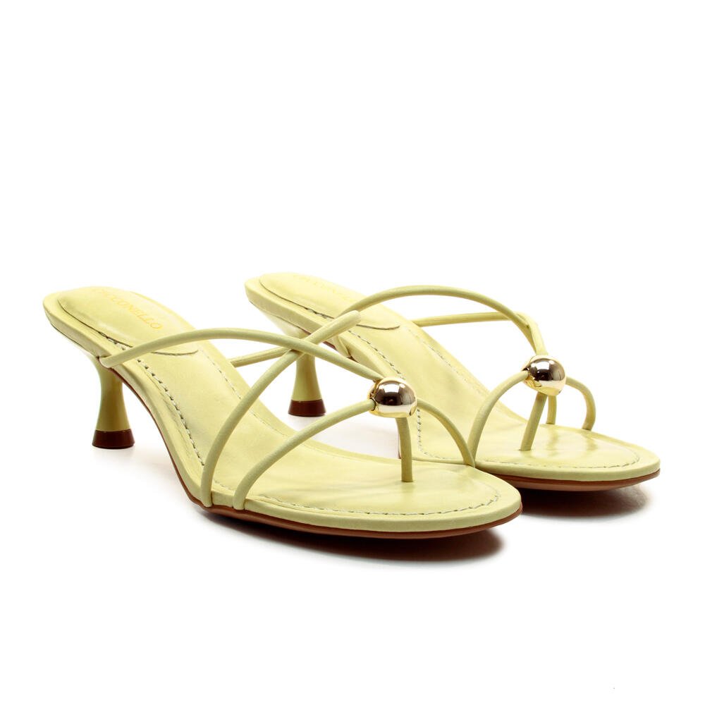 Tamanco Couro Verde Salto Baixo Cecconello 2763003-4 Verde 5