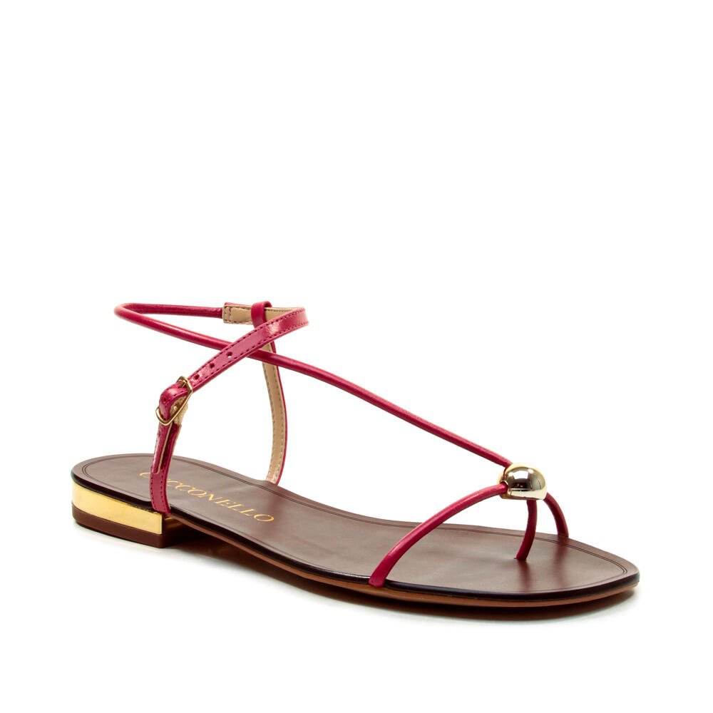 Rasteira Couro Vermelho Cecconello 2724010-2 Vermelho 3