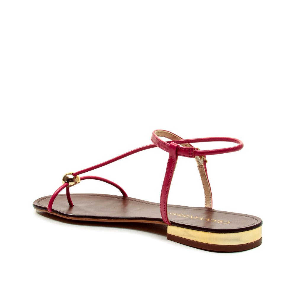 Rasteira Couro Vermelho Cecconello 2724010-2 Vermelho 4