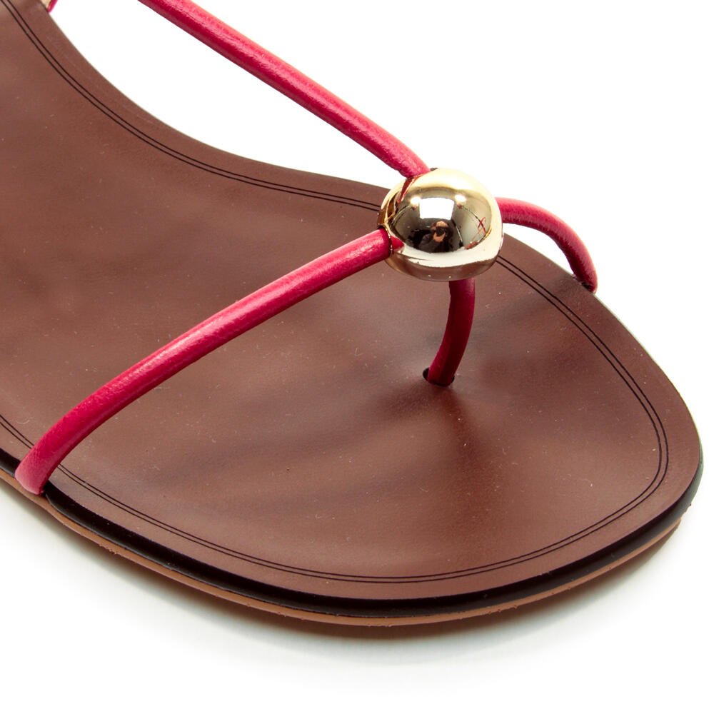 Rasteira Couro Vermelho Cecconello 2724010-2 Vermelho 5