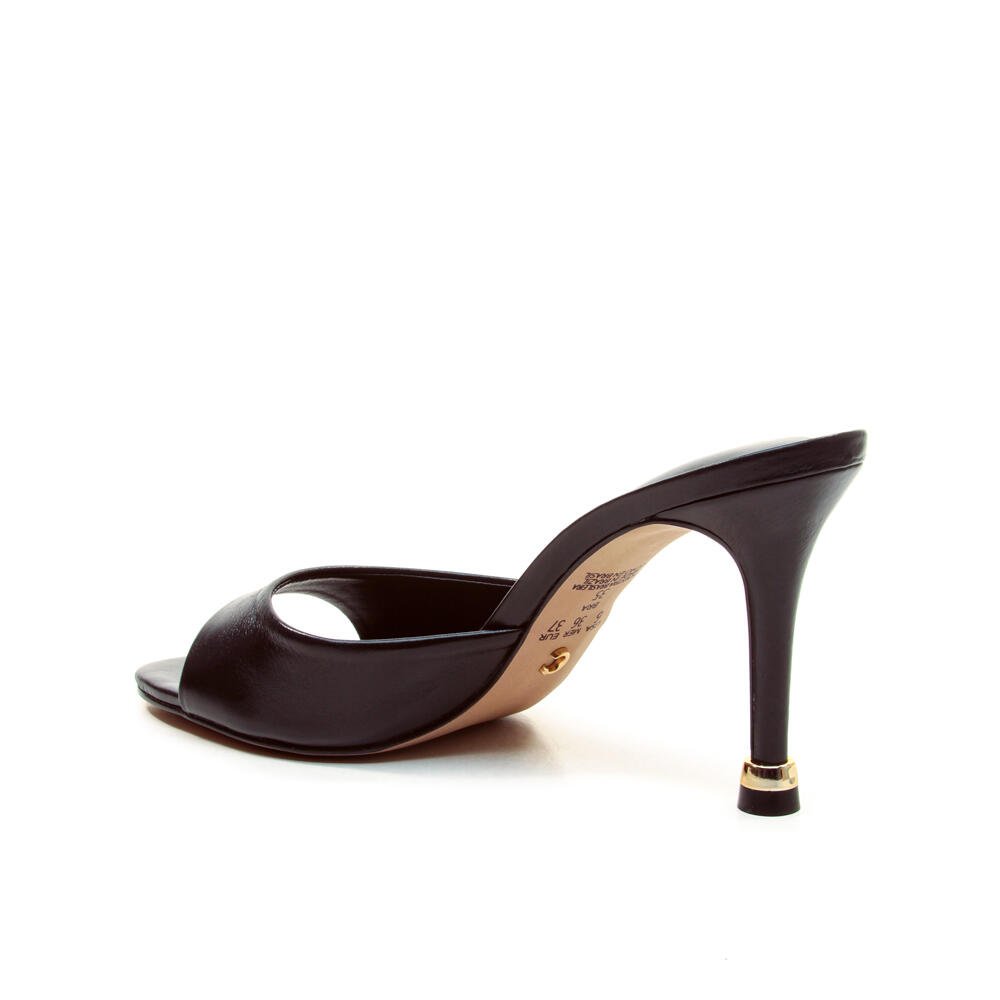 Tamanco Couro Preto Salto Alto Cecconello 2797001-1 Preto 4