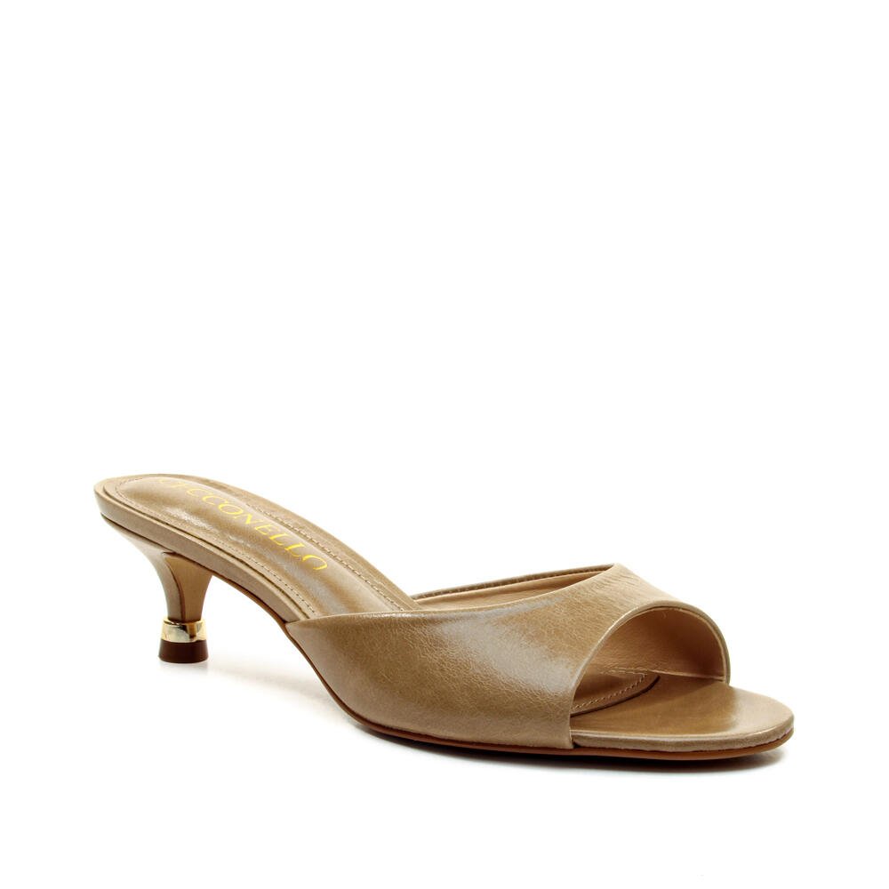 Tamanco Couro Nude Salto Baixo Cecconello 2799001-2 Nude 3