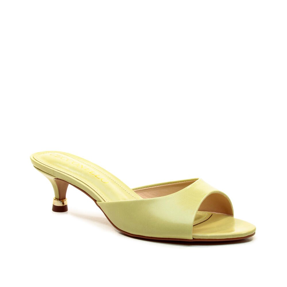 Tamanco Couro Verde Salto Baixo Cecconello 2799001-1 Verde 3