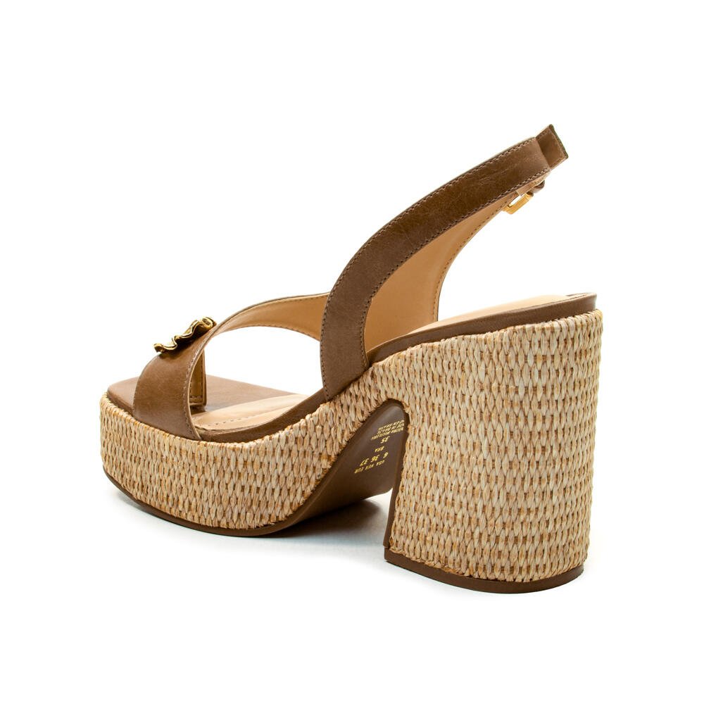 Sandália Plataforma Couro Marrom Cecconello 2741010-2 Marrom 4