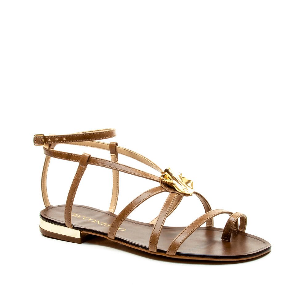 Rasteira Couro Marrom Cecconello 2724011-2 Marrom 3