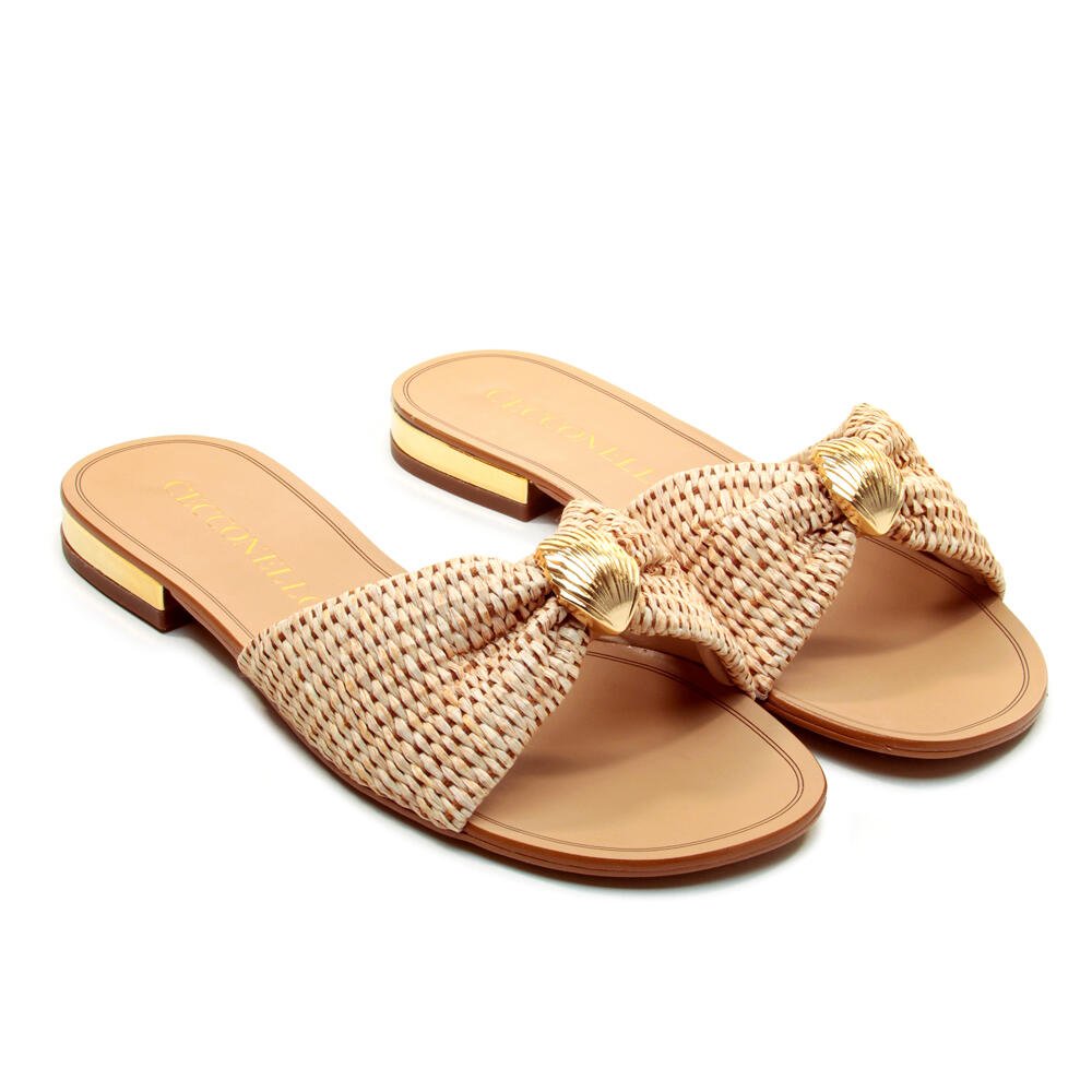 Rasteira Palha Natural Cecconello 2724012-1 Bege 5