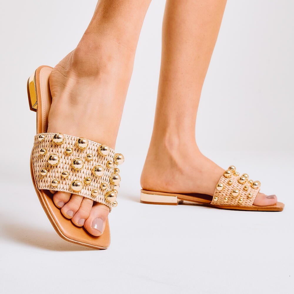 Rasteira Palha Natural Cecconello 2803002-1 Bege 2