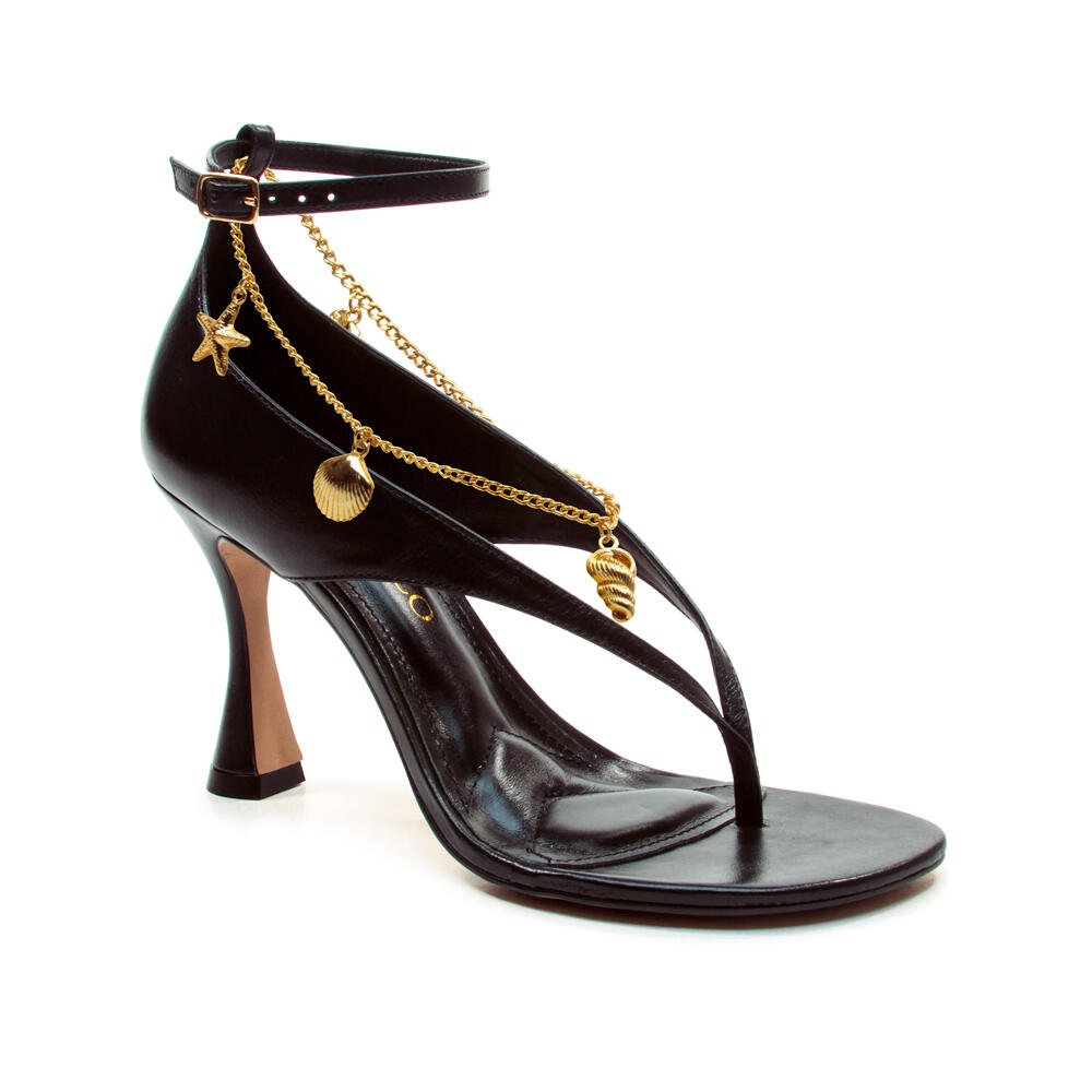 Sandália Couro Preto Salto Alto Cecconello 2794001-2 Preto 3