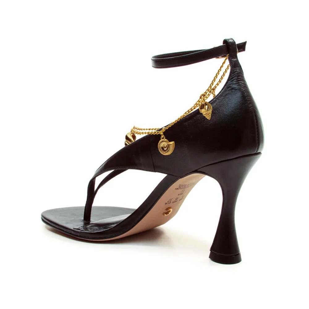 Sandália Couro Preto Salto Alto Cecconello 2794001-2 Preto 4