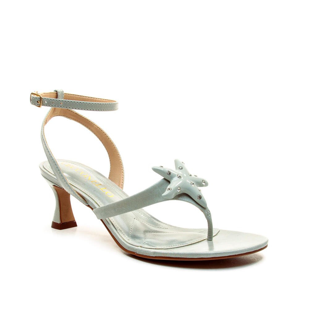 Sandália Couro Verde Salto Baixo Cecconello 2792001-2 Verde 3