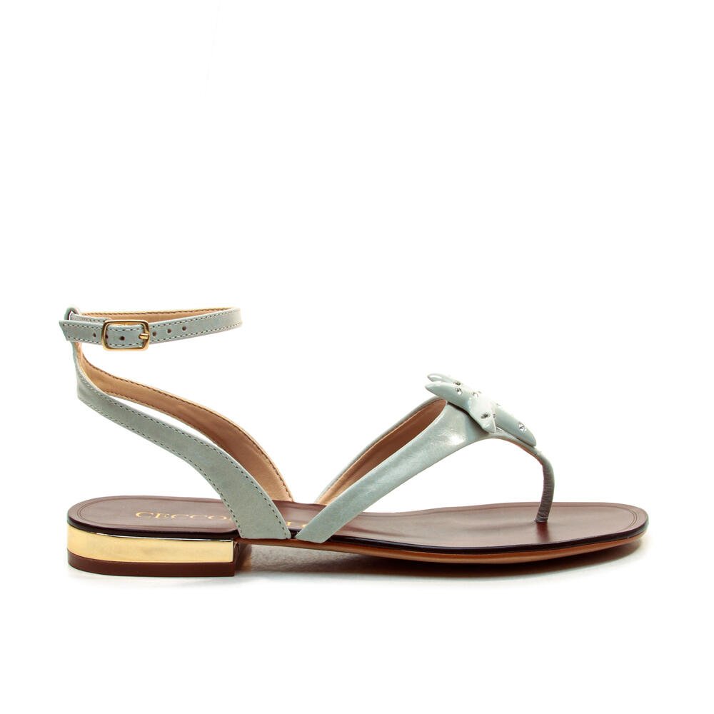 Rasteira Couro Verde Cecconello 2724009-1