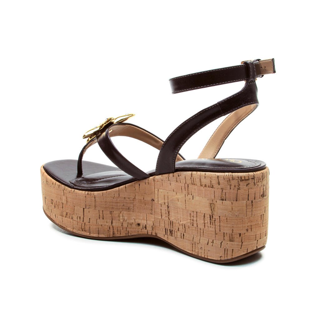 Sandália Couro Marrom Plataforma Cecconello 2793001-1 Marrom 4