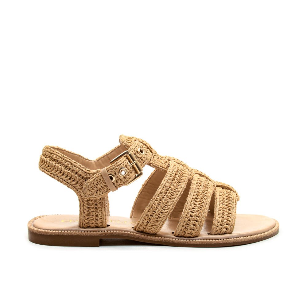 Rasteira Nude Bordada Cecconello 2837001-1