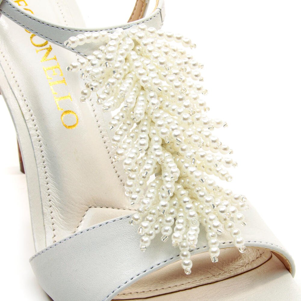 Sandália Couro Branco Salto Alto Cecconello 2801002-1 Branco 5