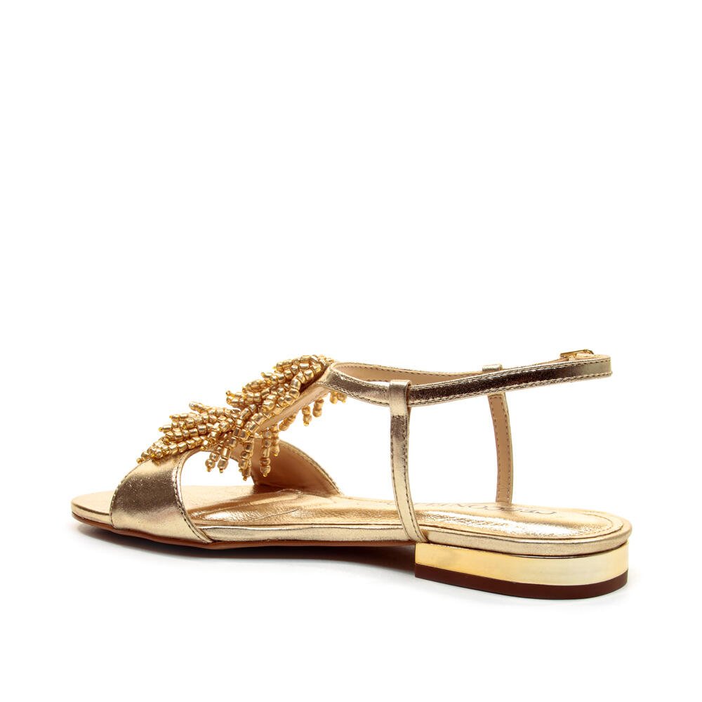 Rasteira Couro Ouro Light Cecconello 2751004-2 Dourado 3