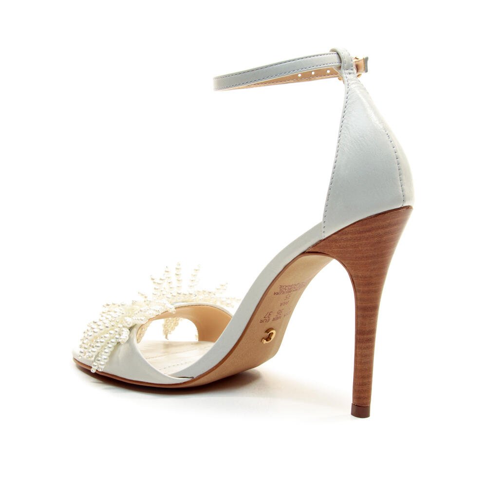 Sandália Couro Branco Salto Alto Cecconello 2858001-1 Branco 3