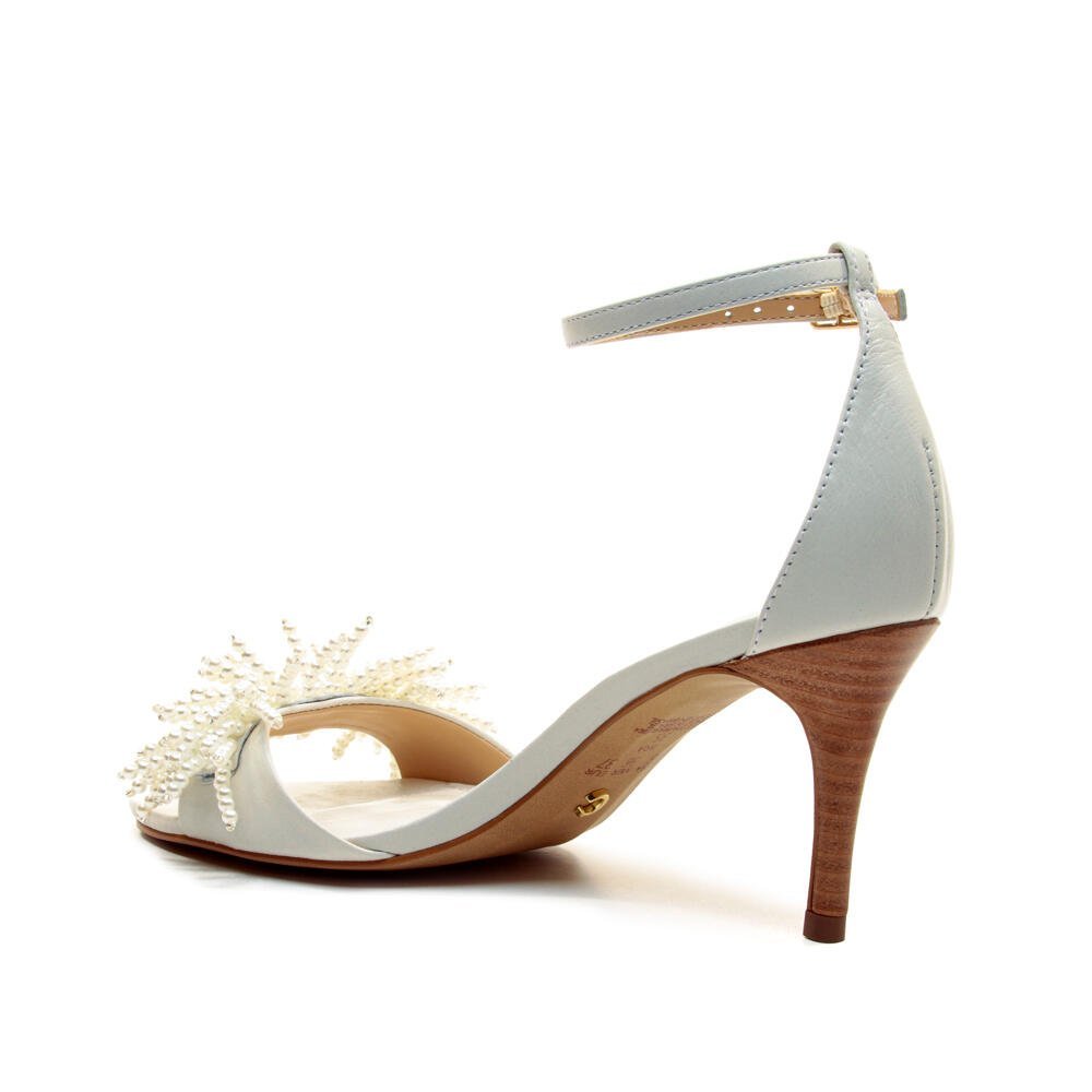 Sandália Couro Branco Salto Médio Cecconello 2859001-1 Branco 3