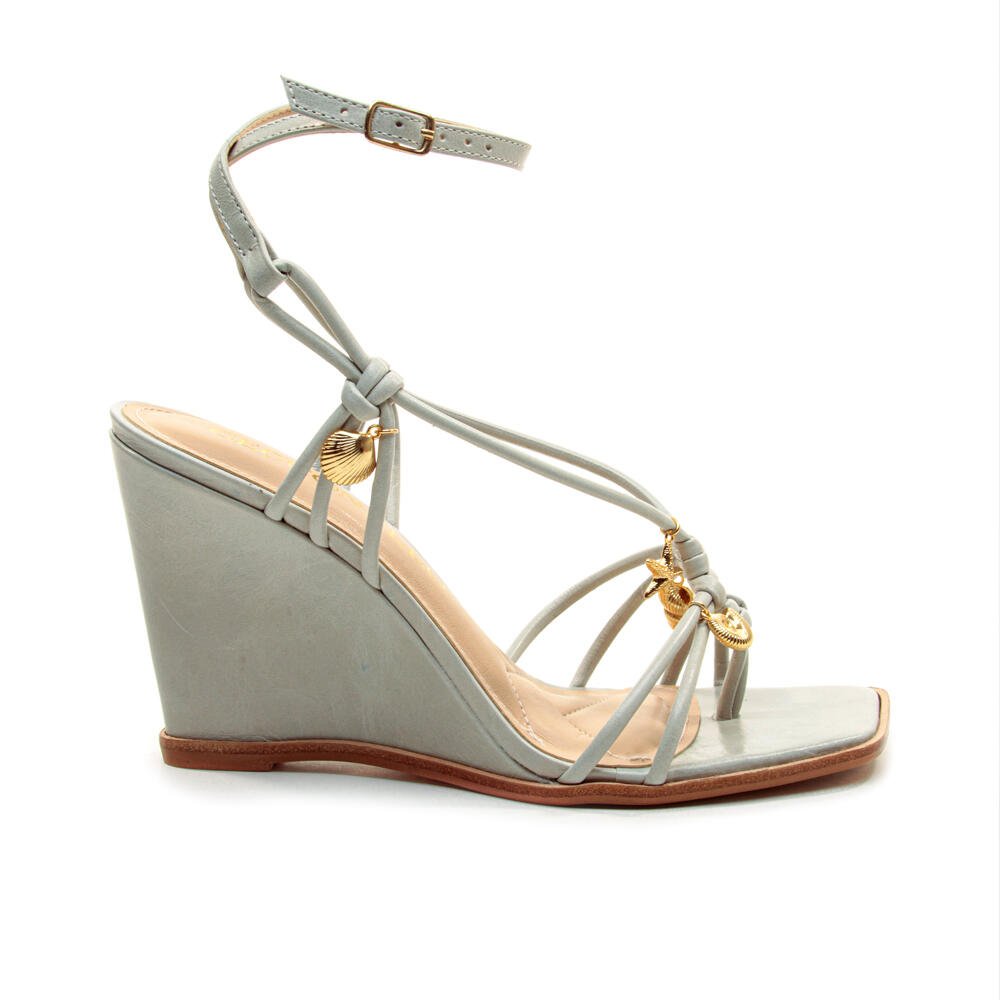 Sandália Couro Verde Salto Alto Cecconello 2770003-2