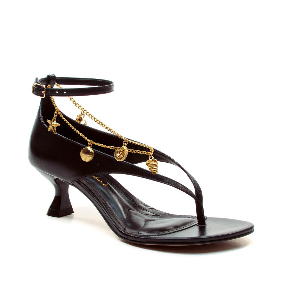 Sandália Couro Preto Salto Baixo Cecconello 2754002-3 Preto 2