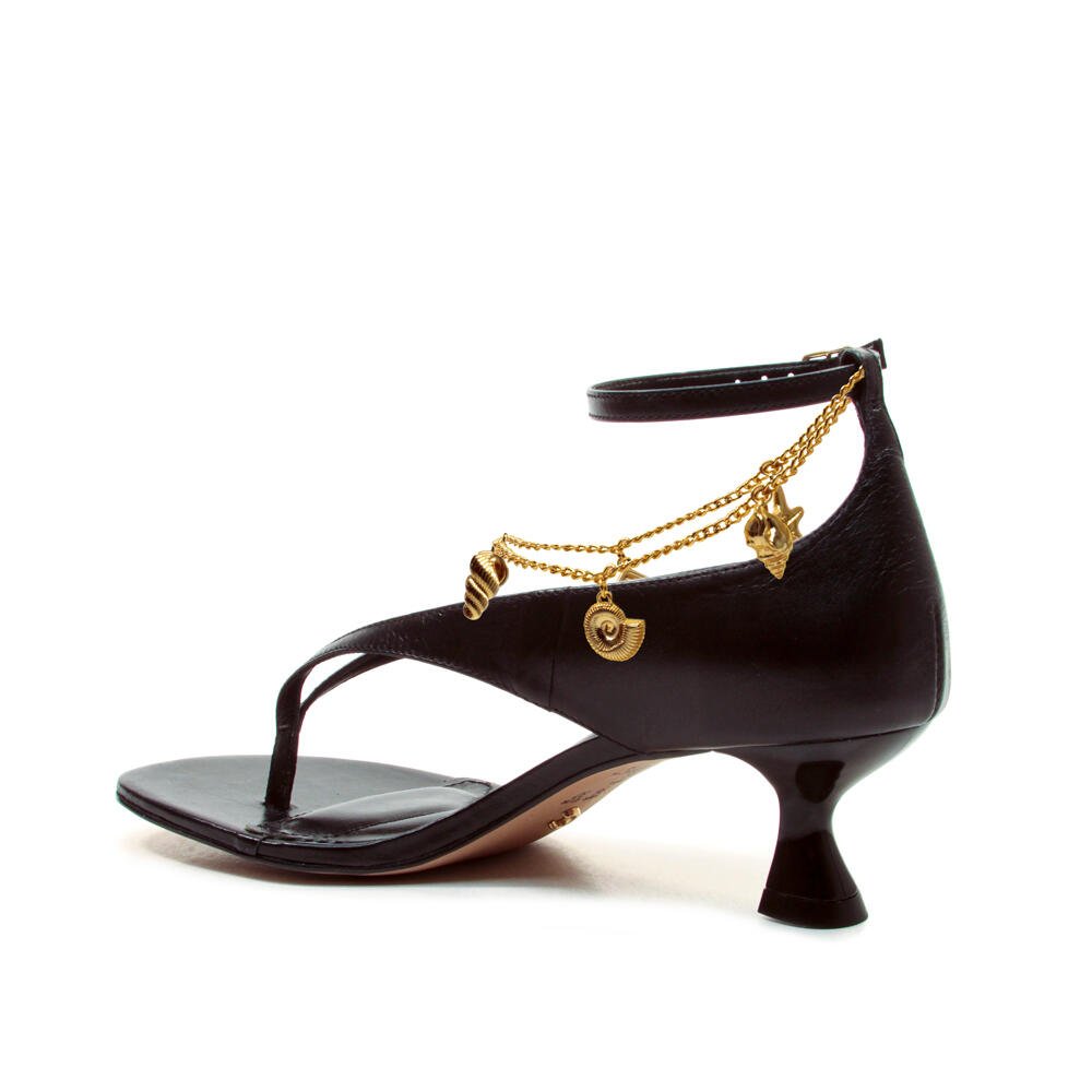 Sandália Couro Preto Salto Baixo Cecconello 2754002-3 Preto 3