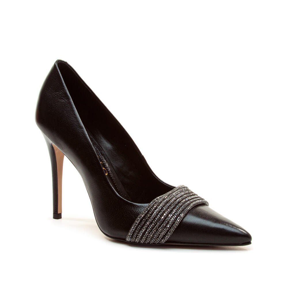 Scarpin Couro Preto Salto Alto Cecconello 2856001-1 Preto 3
