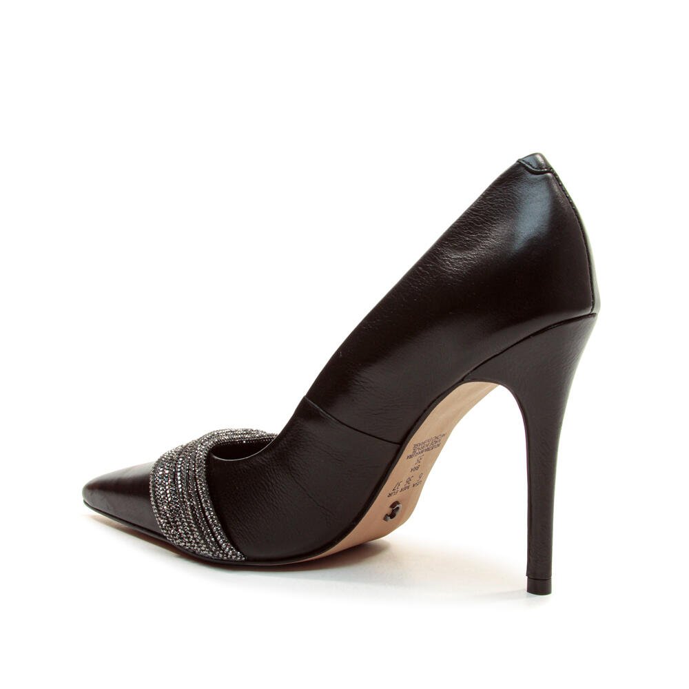 Scarpin Couro Preto Salto Alto Cecconello 2856001-1 Preto 4