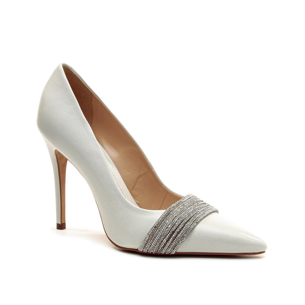 Scarpin Couro Branco Salto Alto Cecconello 2856001-2 Branco 3