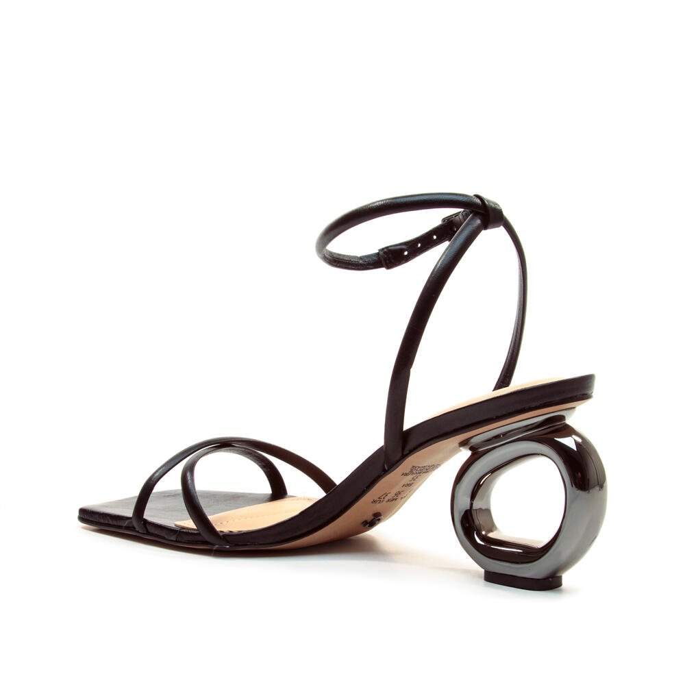 Sandália Couro Preto Salto Médio Cecconello 2226003-15 Preto 4