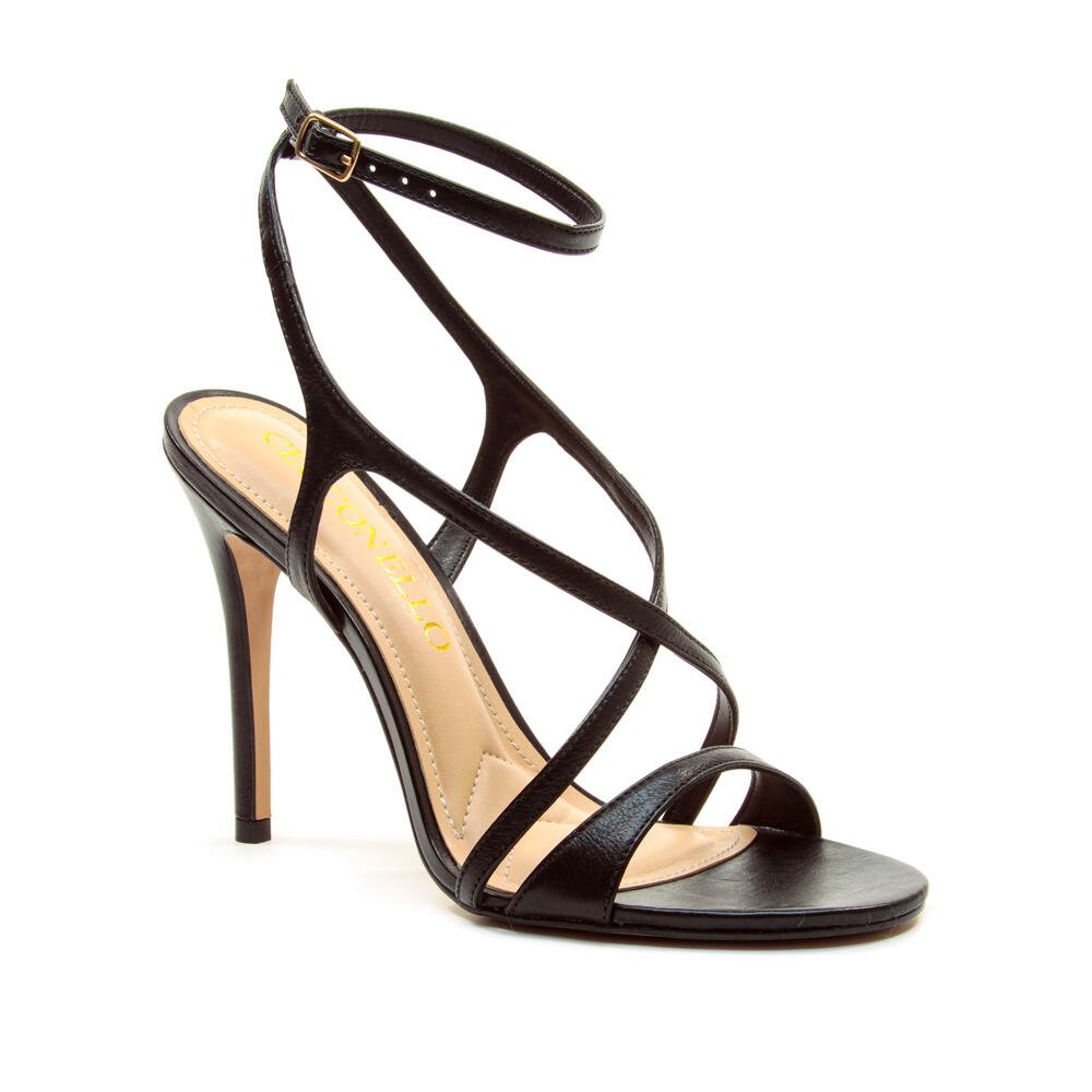 Sandália Couro Preto Salto Alto Cecconello 2844004-2 Preto 3