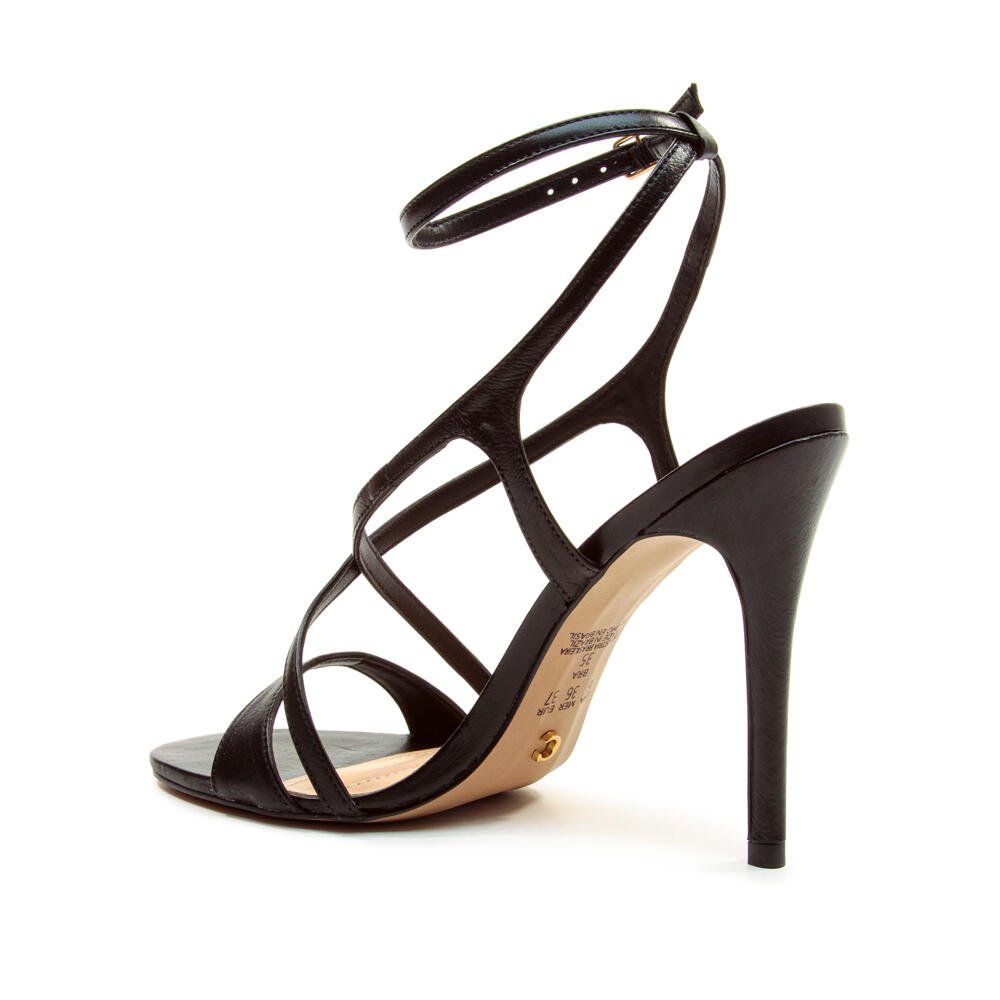 Sandália Couro Preto Salto Alto Cecconello 2844004-2 Preto 4