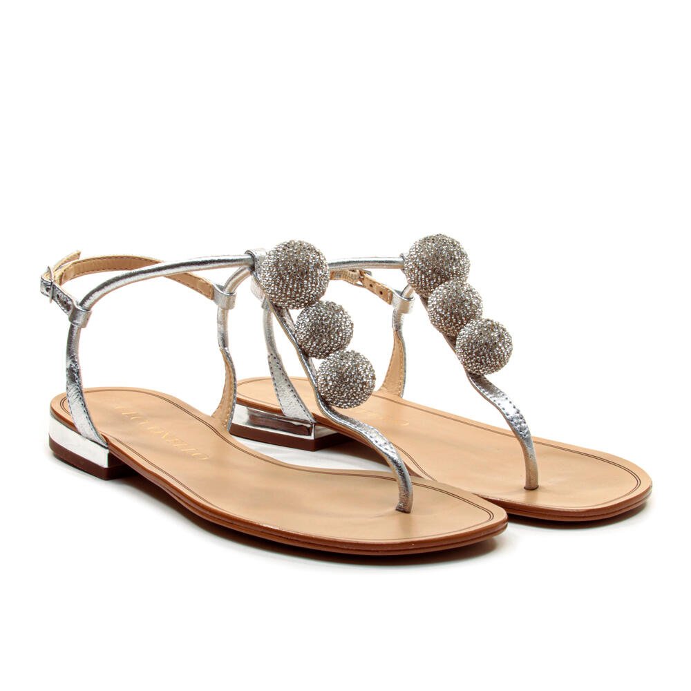 Rasteira Couro Prata Cecconello 2724018-1 Prata 5