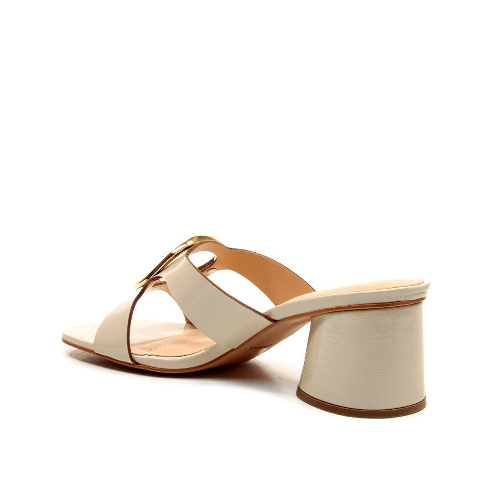 Tamanco Couro Off White Salto Médio Cecconello 2542003-22 Off White 3